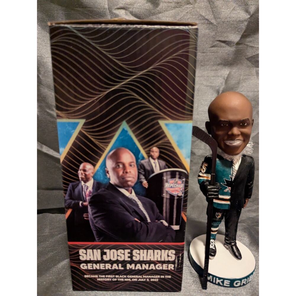@@ GM Mike Grier San Jose Sharks NHL Bobblehead SGA BRAND NEW UNOPENED L@@K! - Picture 9 of 12